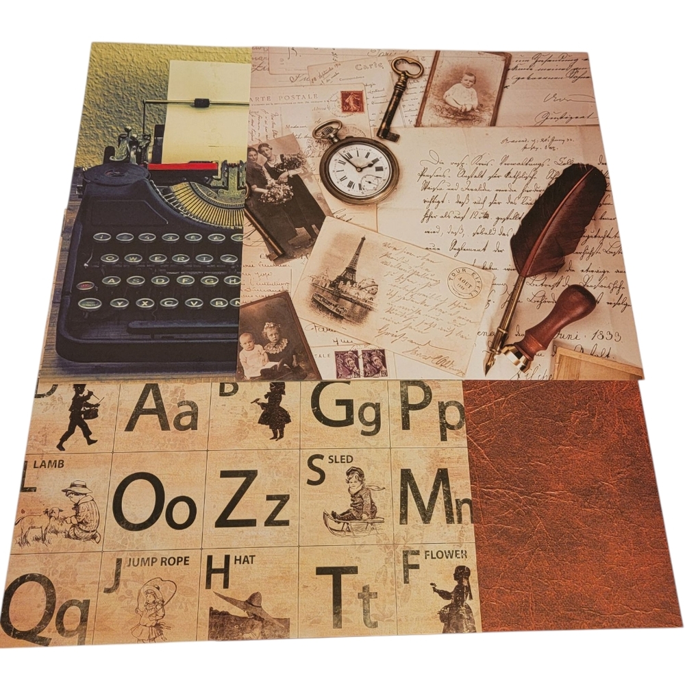 💚 (4) New 12x12 Apothecary Themed Scrapbooking Decoupage Papers